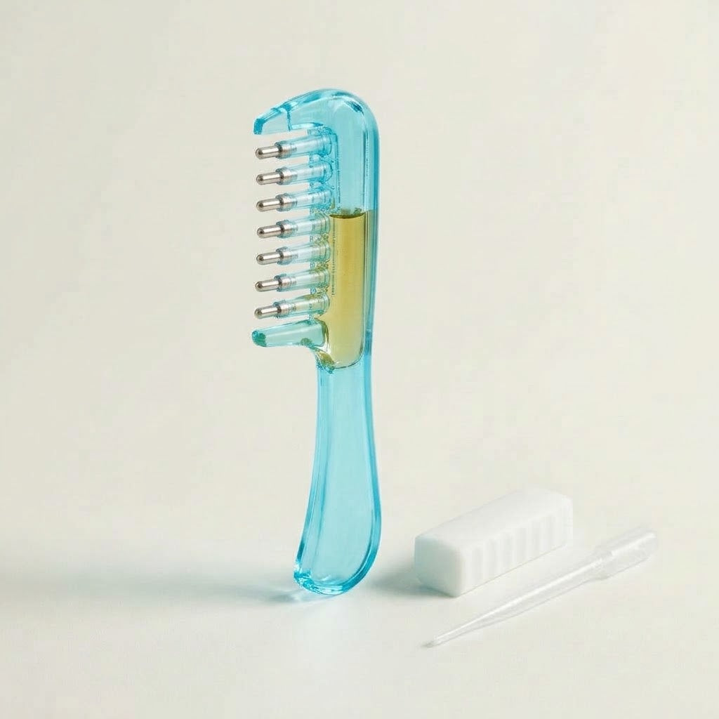 Peigne applicateur d'huile cuir chevelu