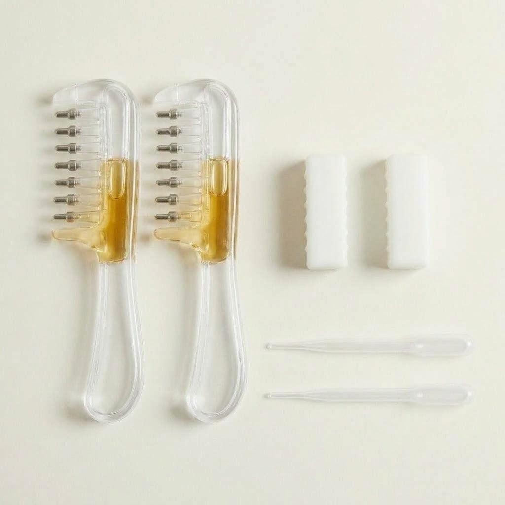 Peigne applicateur d'huile — Le duo