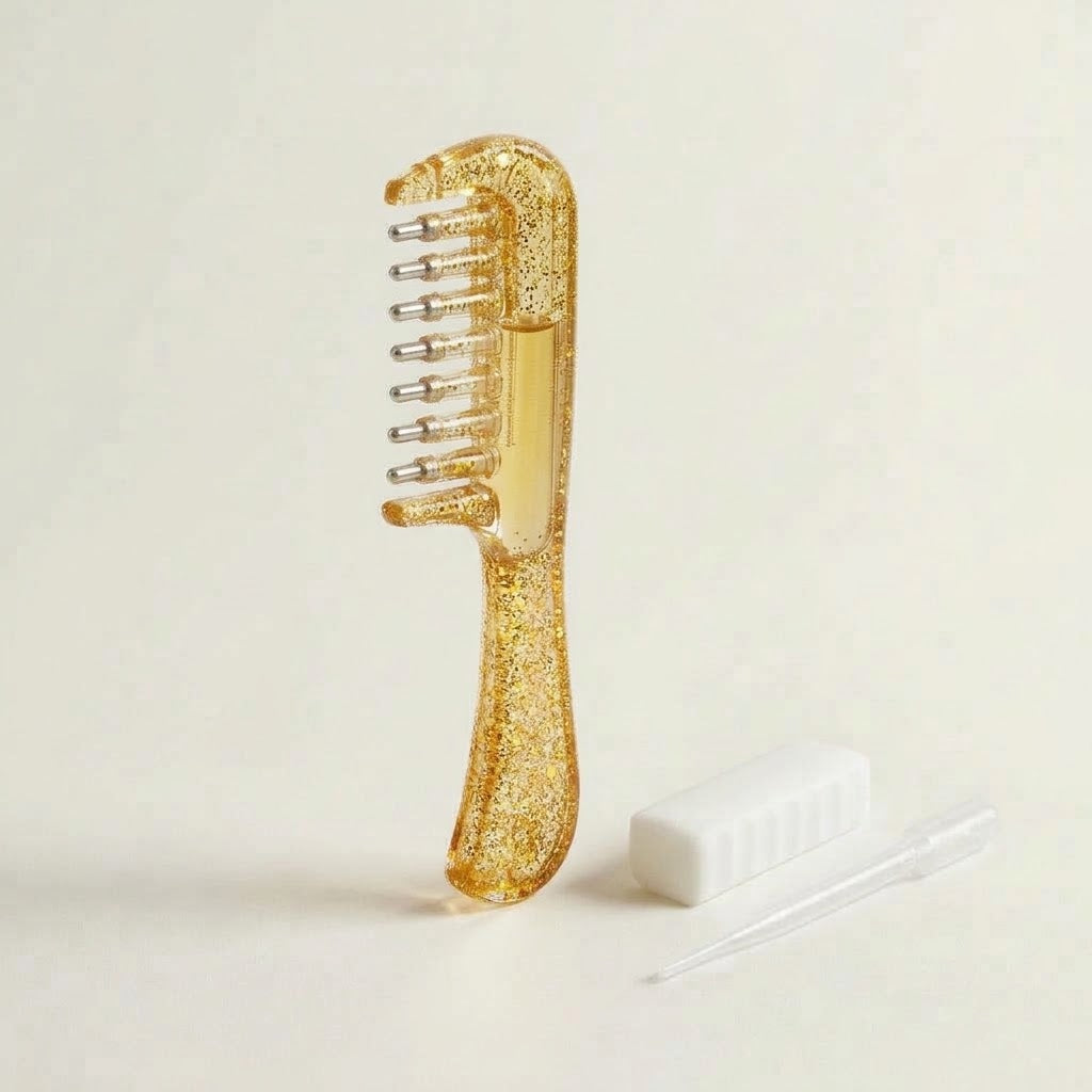 Peigne applicateur d'huile cuir chevelu
