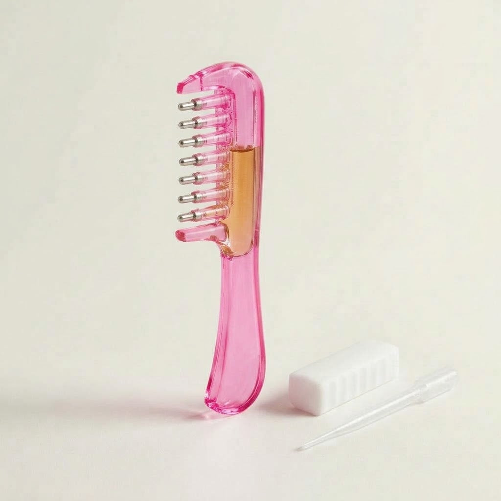 Peigne applicateur d'huile cuir chevelu